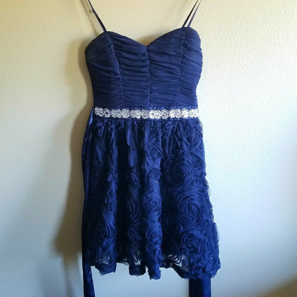 Navy blue homecoming dress w/ clutch